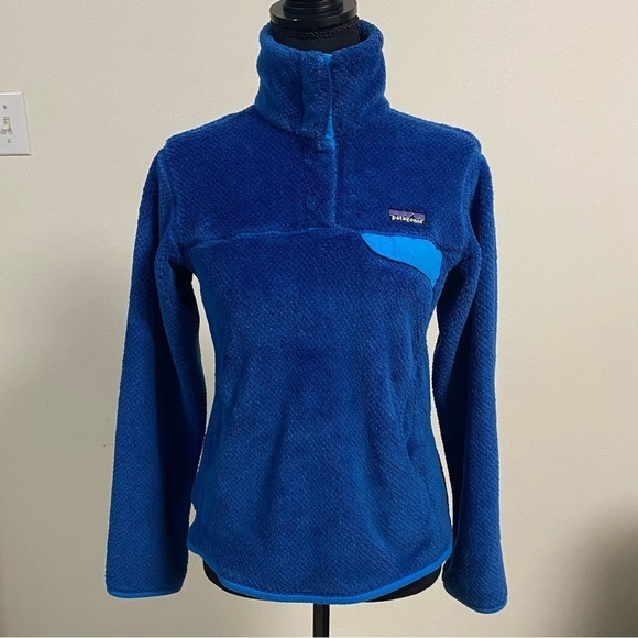Patagonia Pullover Women’s Size Small Blue Worn Wear® Re-Tool Snap-T® Sweater - Picture 1 of 12